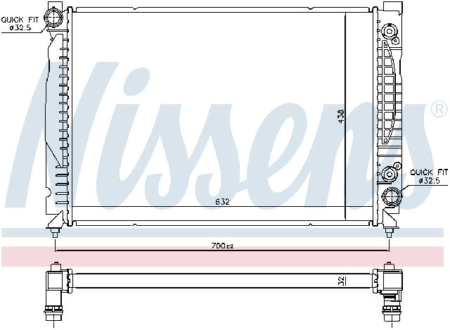2000-2004 Audi A6 Quattro Radiator (Nissens)