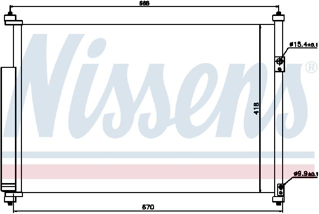 2007-2013 Suzuki Grand Vitara A/C Condenser and Receiver Drier Assembly (Nissens)