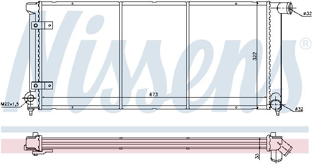 1985-1991 VOLKSWAGEN JETTA Radiator (Nissens)