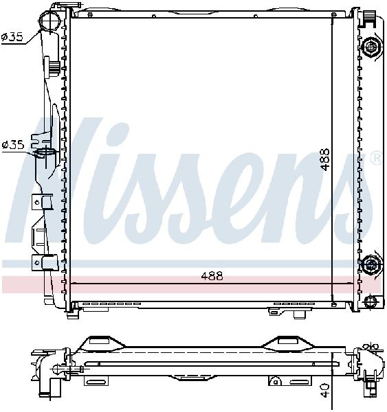 1988-1991 Mercedes-Benz 300SE Radiator (Nissens)