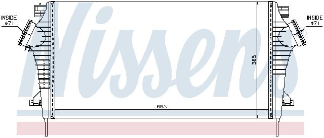 2010-2011 Saab 9-5 Intercooler - Front (Nissens)