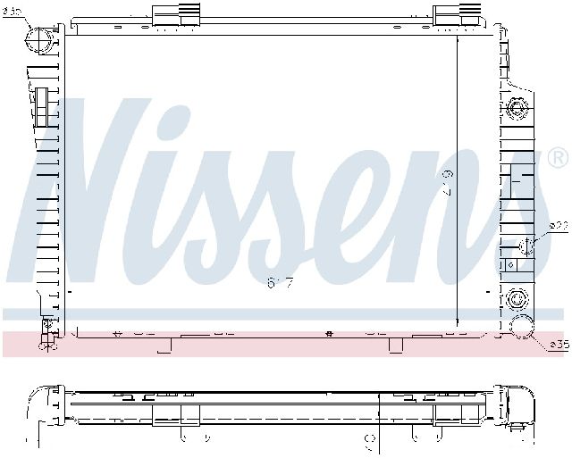 1998-2000 Mercedes-Benz C280 Radiator (Nissens)