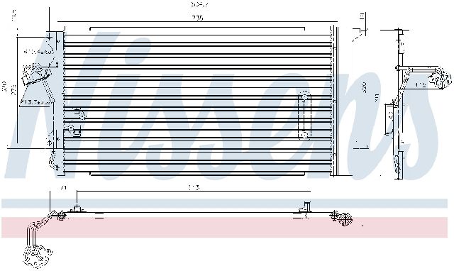 2003-2010 Porsche Cayenne A/C Condenser and Receiver Drier Assembly (Nissens)