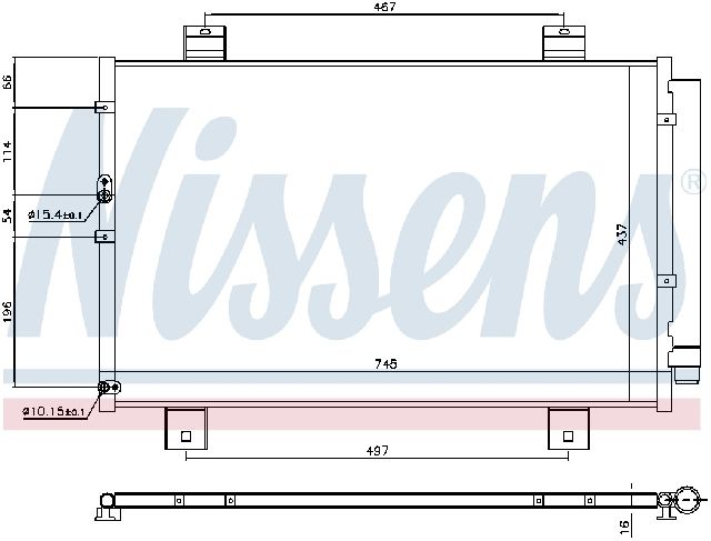 2009-2013 Toyota Highlander A/C Condenser and Receiver Drier Assembly (Nissens)
