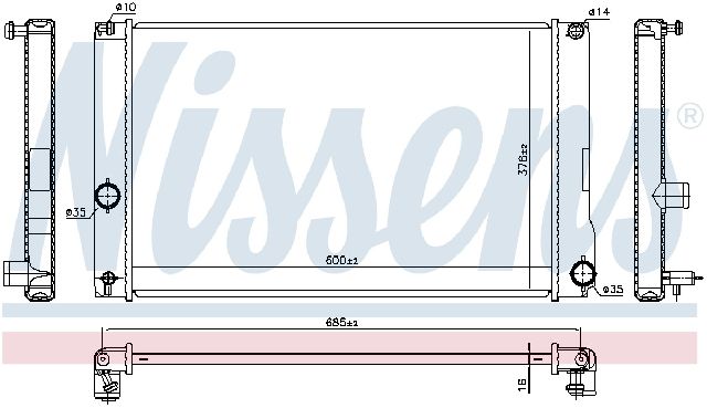 2010-2015 Toyota Prius Radiator (Nissens)