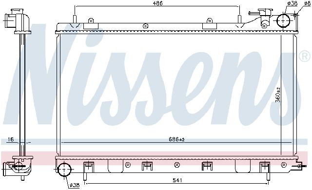2003-2008 Subaru Forester Radiator (Nissens)