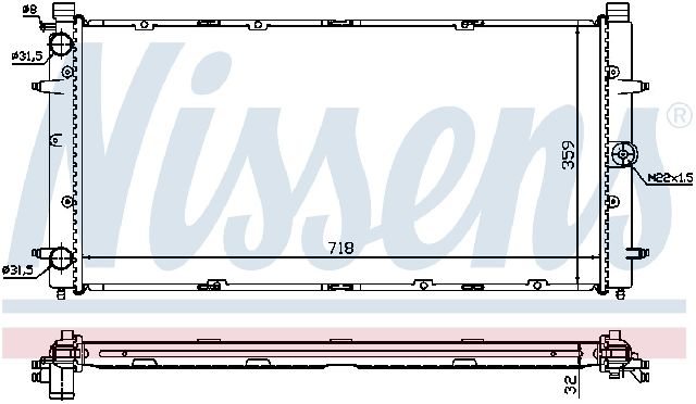 1993-1995 Volkswagen EuroVan Radiator (Nissens)