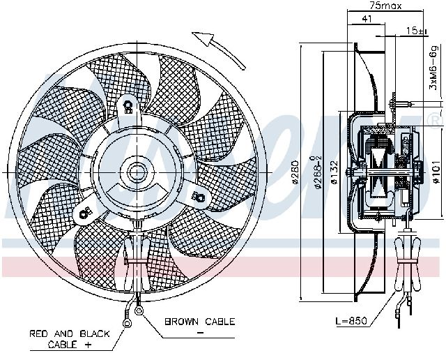 1995-1997 Audi A6 A/C Condenser Fan (Nissens)