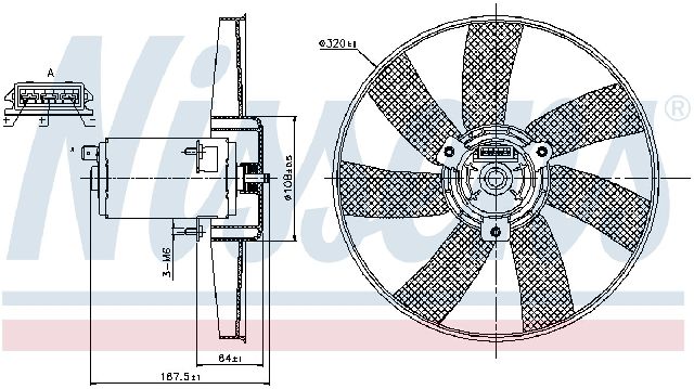 1995-1996 Volkswagen Passat A/C Condenser Fan (Nissens)