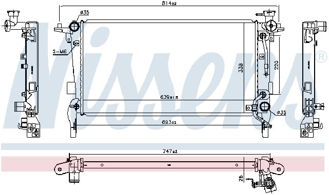 2010-2012 Hyundai Genesis Coupe Radiator (Nissens)