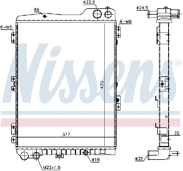 1991-1992 Audi 80 Radiator (Nissens)
