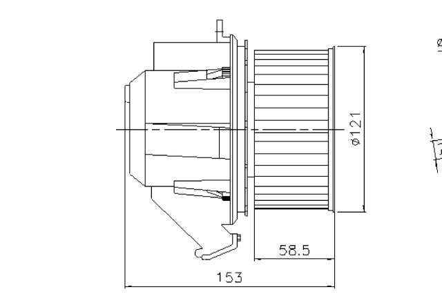 2016-2018 Smart Fortwo HVAC Blower Motor Assembly (Nissens)