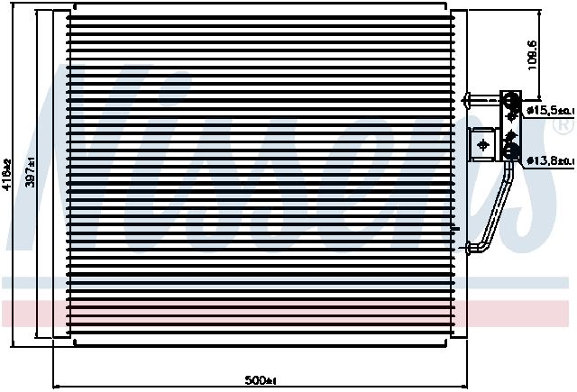 1998-2000 BMW 528i A/C Condenser (Nissens)