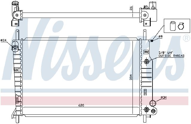 1995-2000 Ford Contour Radiator (Nissens)