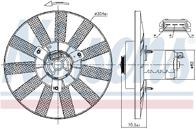 1993-1998 Volkswagen Golf A/C Condenser Fan (Nissens)