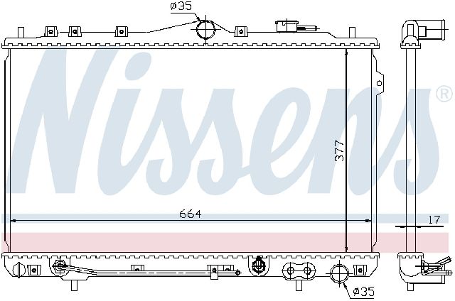 1992-1995 Hyundai Elantra Radiator (Nissens)