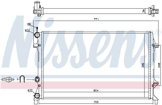2012-2014 Volkswagen Passat Radiator (Nissens)