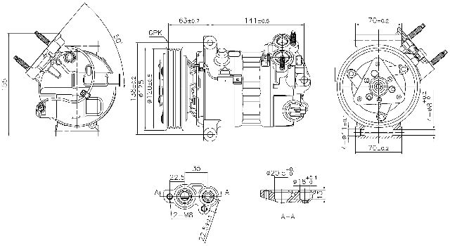 2016-2017 Volvo XC90 A/C Compressor (Nissens)