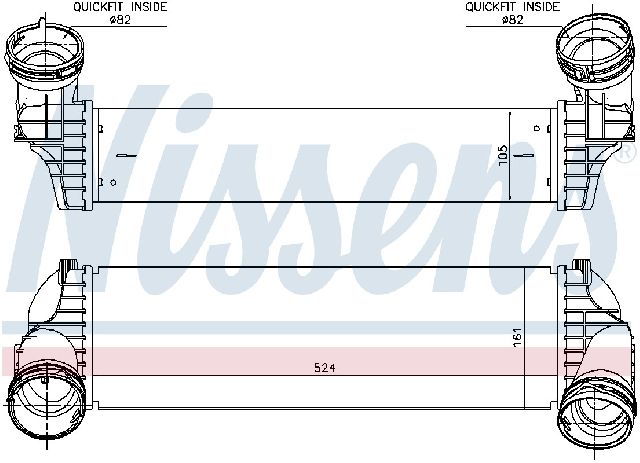 2013-2019 BMW X6 Intercooler (Nissens)