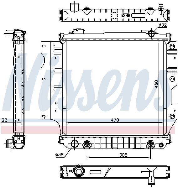 1987-2006 Jeep Wrangler Radiator (Nissens)