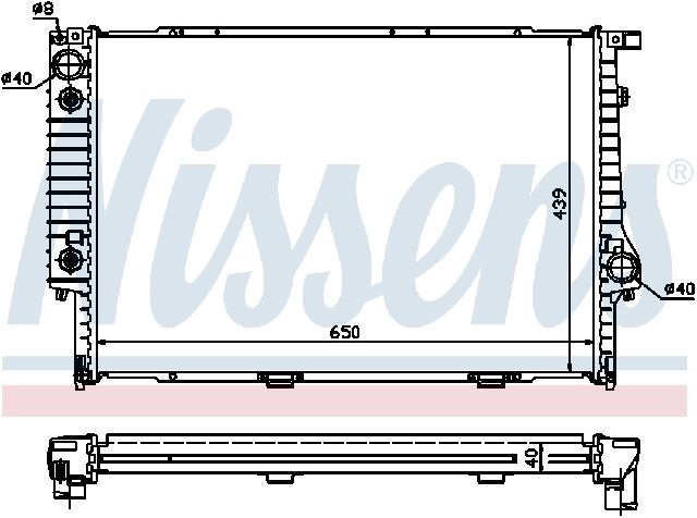 1993-1994 BMW 850Ci Radiator (Nissens)