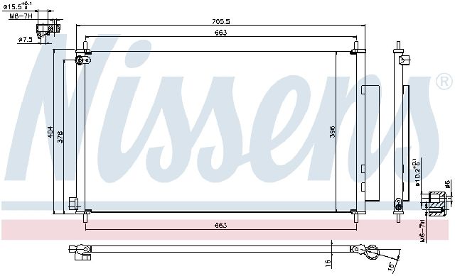 2012-2016 Honda CR-V A/C Condenser and Receiver Drier Assembly (Nissens)