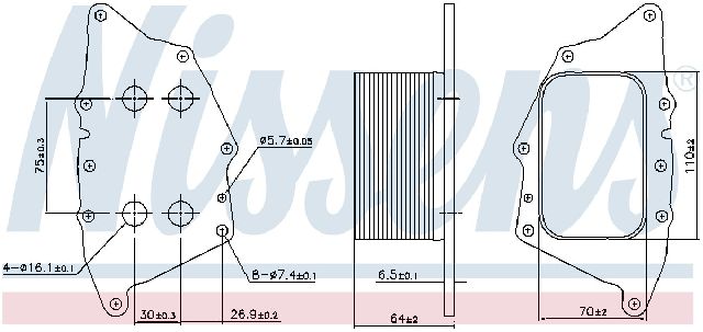 2016-2019 Mini Cooper Clubman Engine Oil Cooler (Nissens)