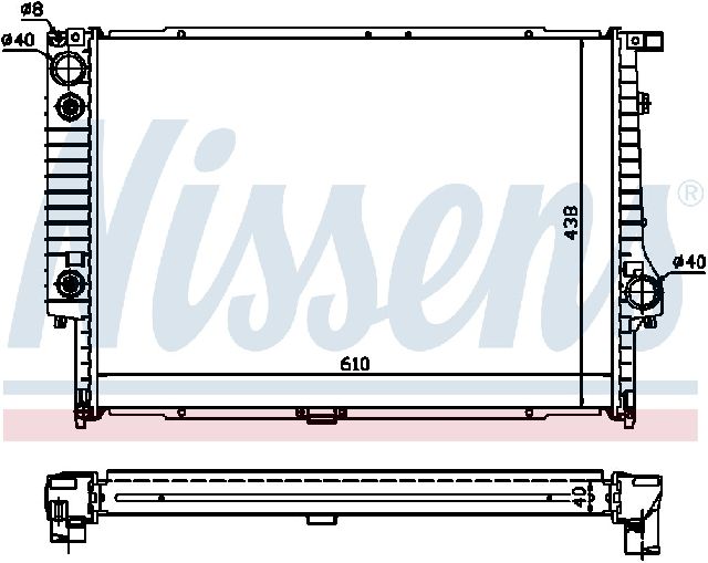 1989-1993 BMW 535i Radiator (Nissens)