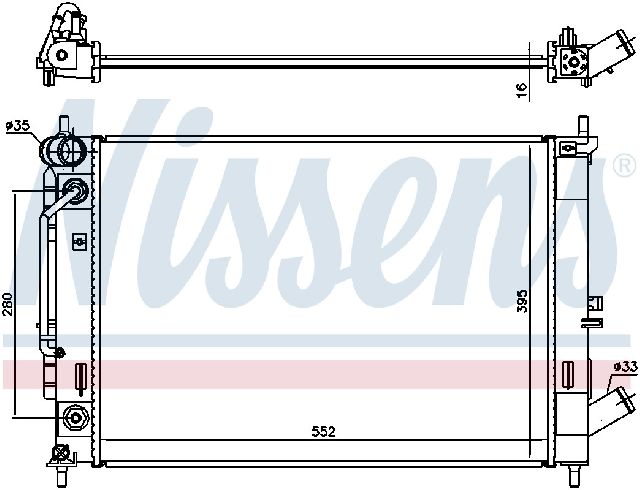 2015-2017 Hyundai Elantra GT Radiator (Nissens)
