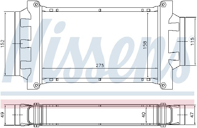 2002-2008 Mini Cooper Intercooler - Front (Nissens)