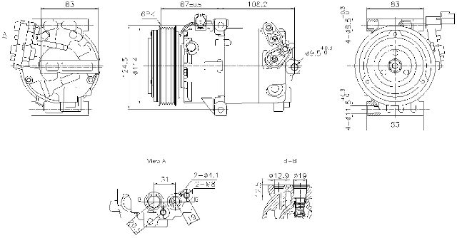 2013 Hyundai Elantra GT A/C Compressor (Nissens)