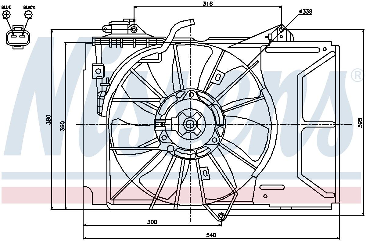 2007, 2006, 2005, 2004 Toyota Highlander Engine Cooling Fan Assembly