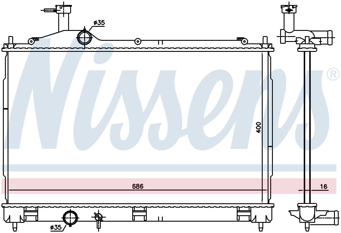2016, 2015, 2014 Mitsubishi Outlander Radiator