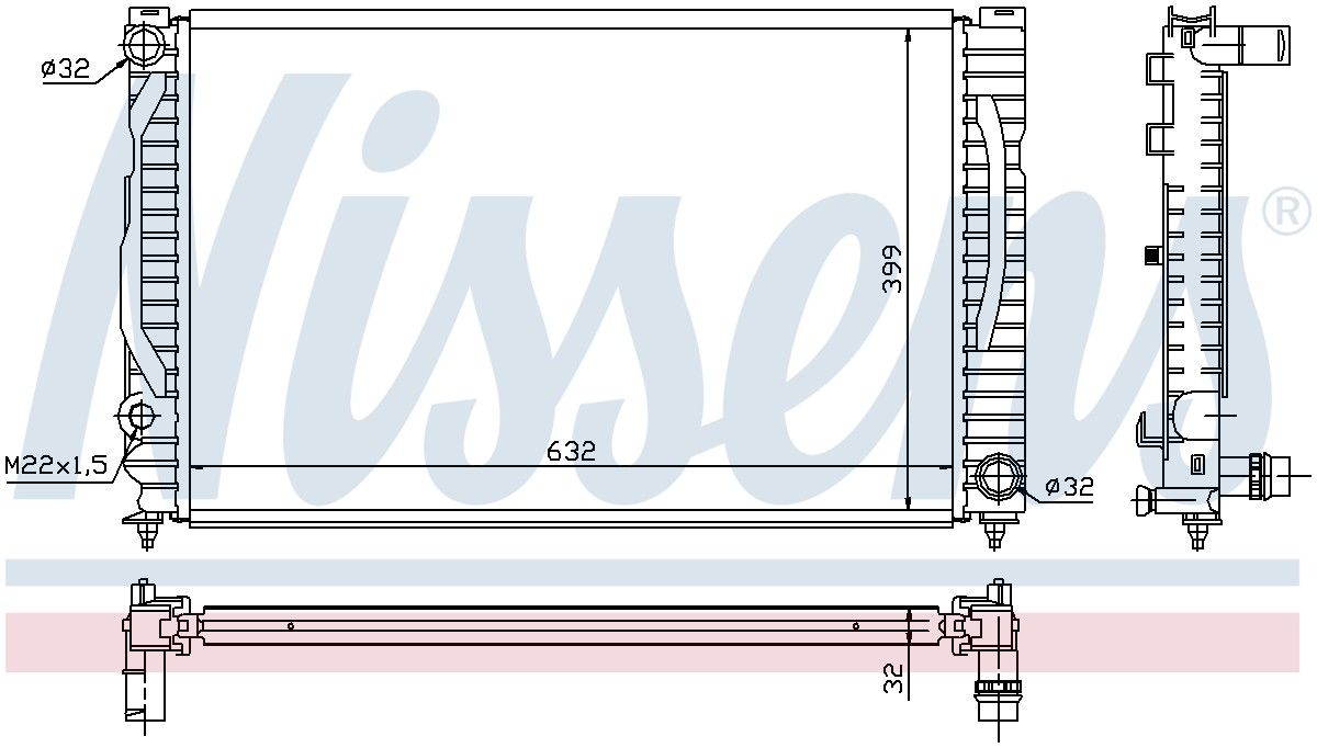 2001, 2000, 1999, 1998, 1997 Audi A4 Radiator