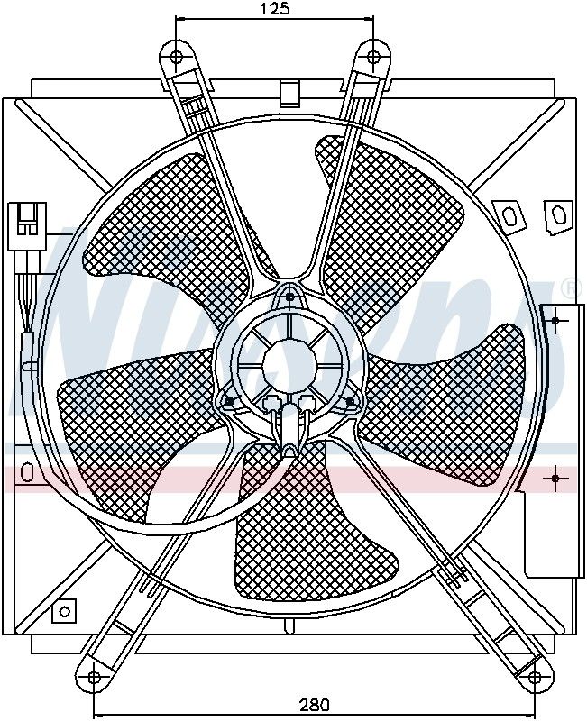 2003, 2002, 2001 Toyota Highlander Engine Cooling Fan Assembly
