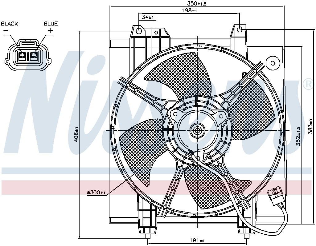2002, 2001, 2000, 1999, 1998 Subaru Legacy A/C Condenser Fan Assembly