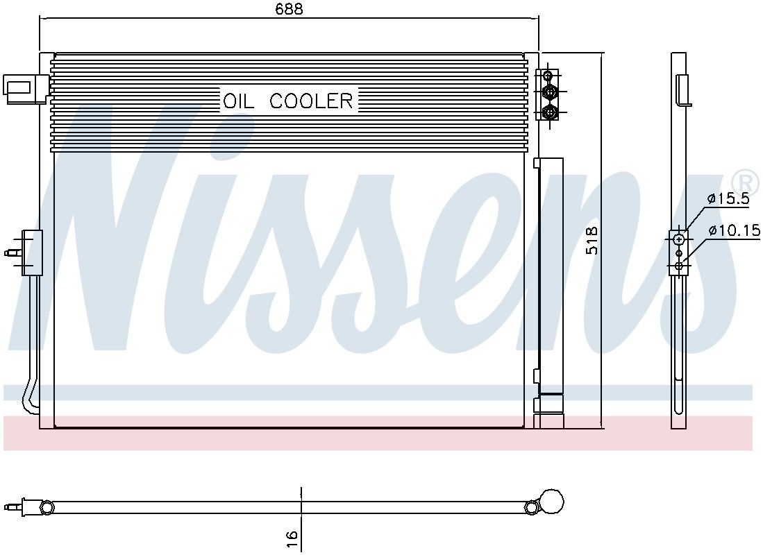 2015, 2014, 2013, 2012, 2011 Dodge Durango A/C Condenser and Receiver Drier Assembly