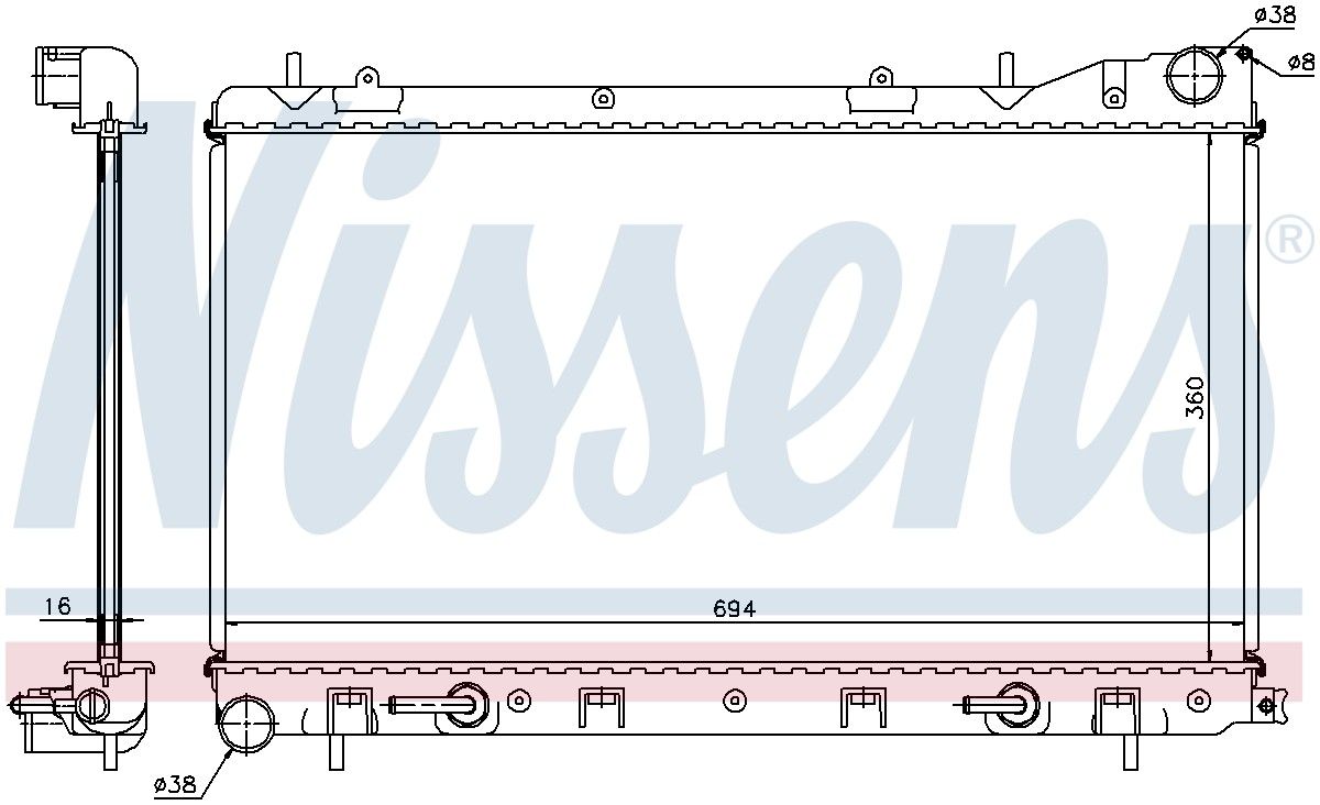 2008, 2007, 2006 Subaru Forester Radiator
