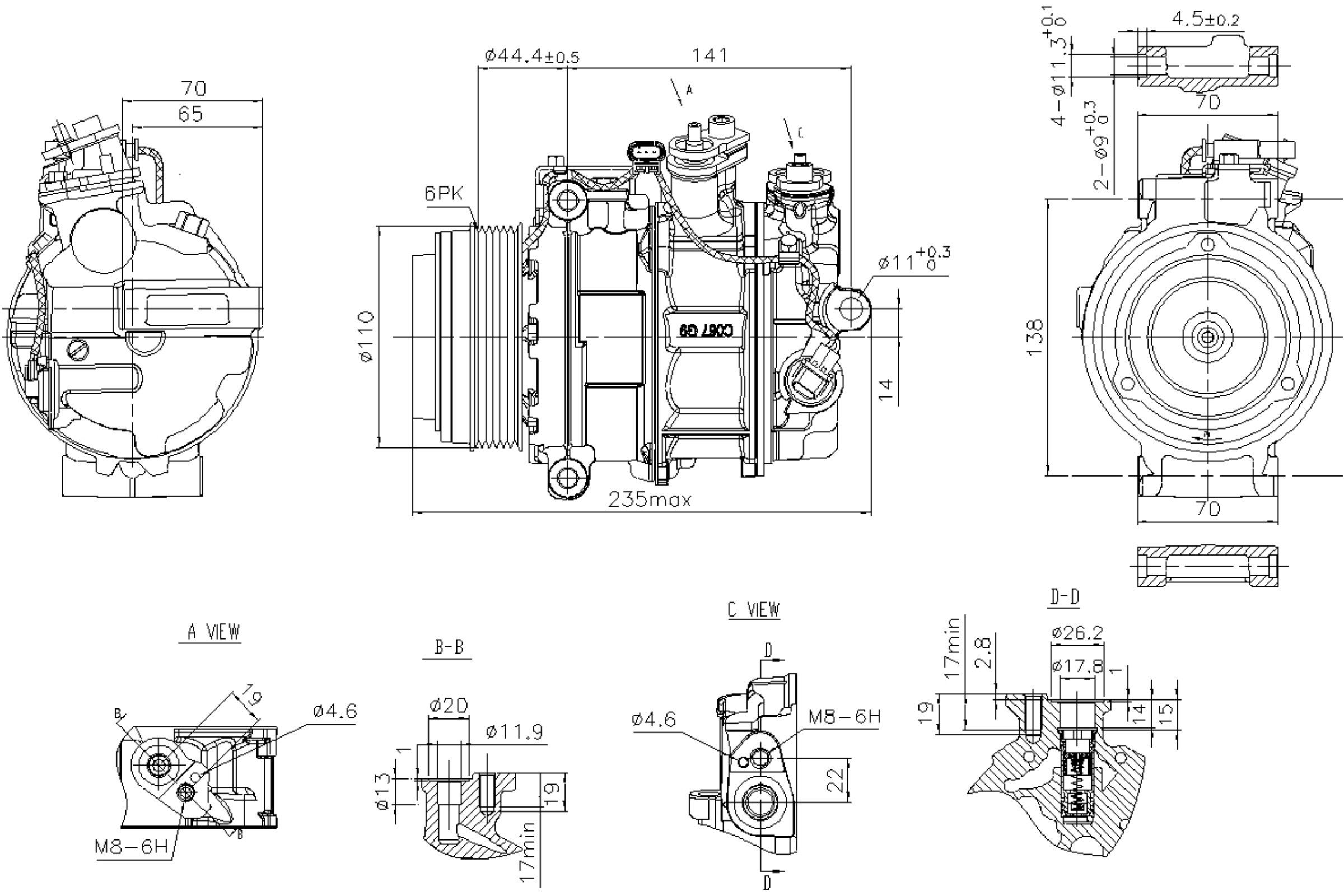 2021, 2020 Mercedes-Benz Sprinter 2500 2020-2021 Mercedes-Benz C400 A/C Compressor