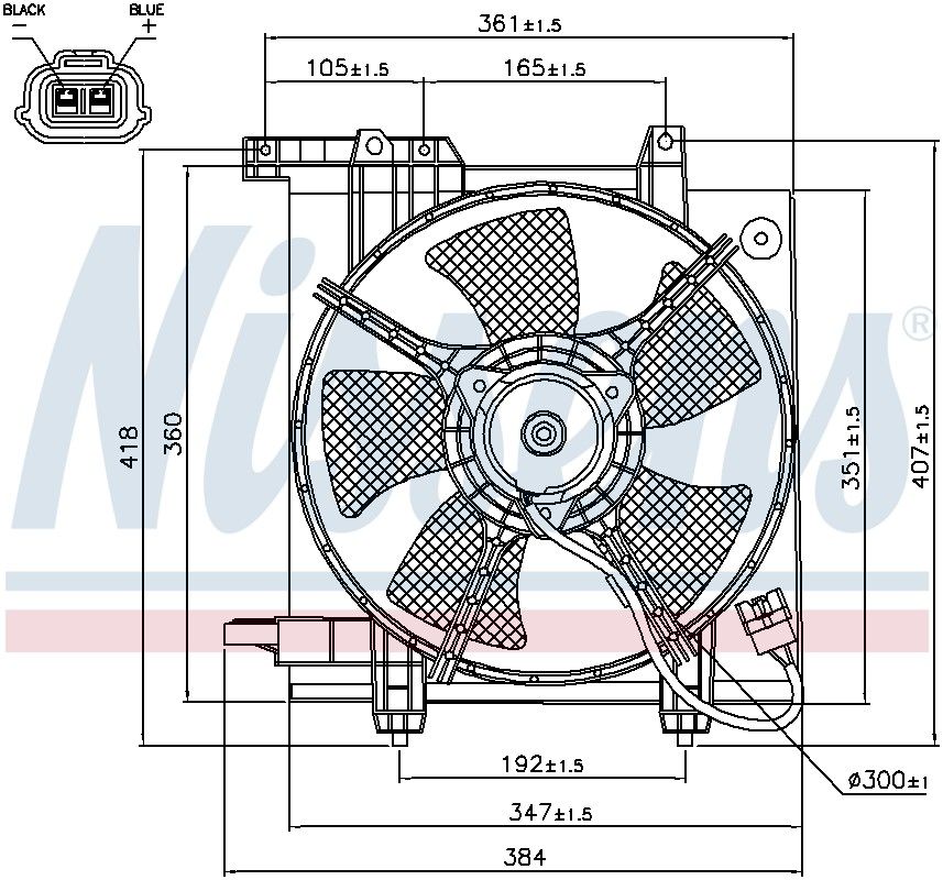 2002, 2001, 2000, 1999, 1998 Subaru Legacy A/C Condenser Fan Assembly