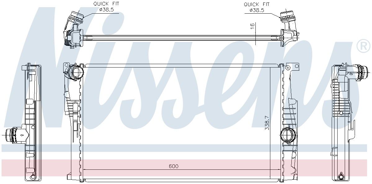 2021, 2020, 2019, 2018, 2017, 2016, 2015, 2014 BMW i3 Radiator