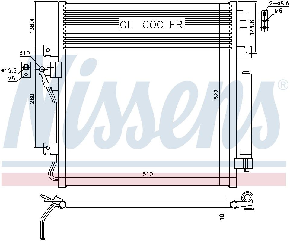 2011, 2010, 2009, 2008, 2007 Dodge Nitro A/C Condenser and Receiver Drier Assembly