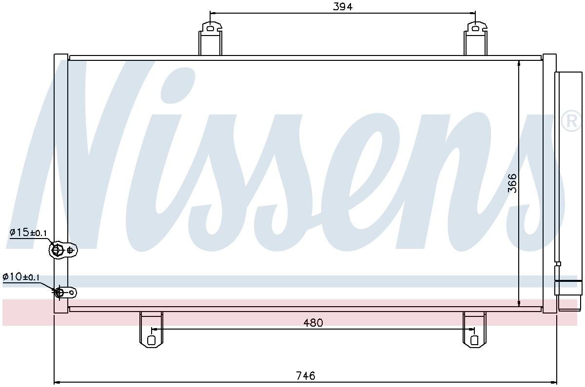 2012, 2011, 2010, 2009, 2008, 2007 Lexus ES350 A/C Condenser and Receiver Drier Assembly