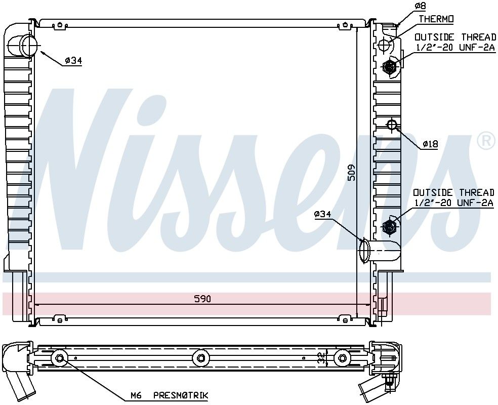 1990, 1989, 1988, 1987 Volvo 780 Radiator