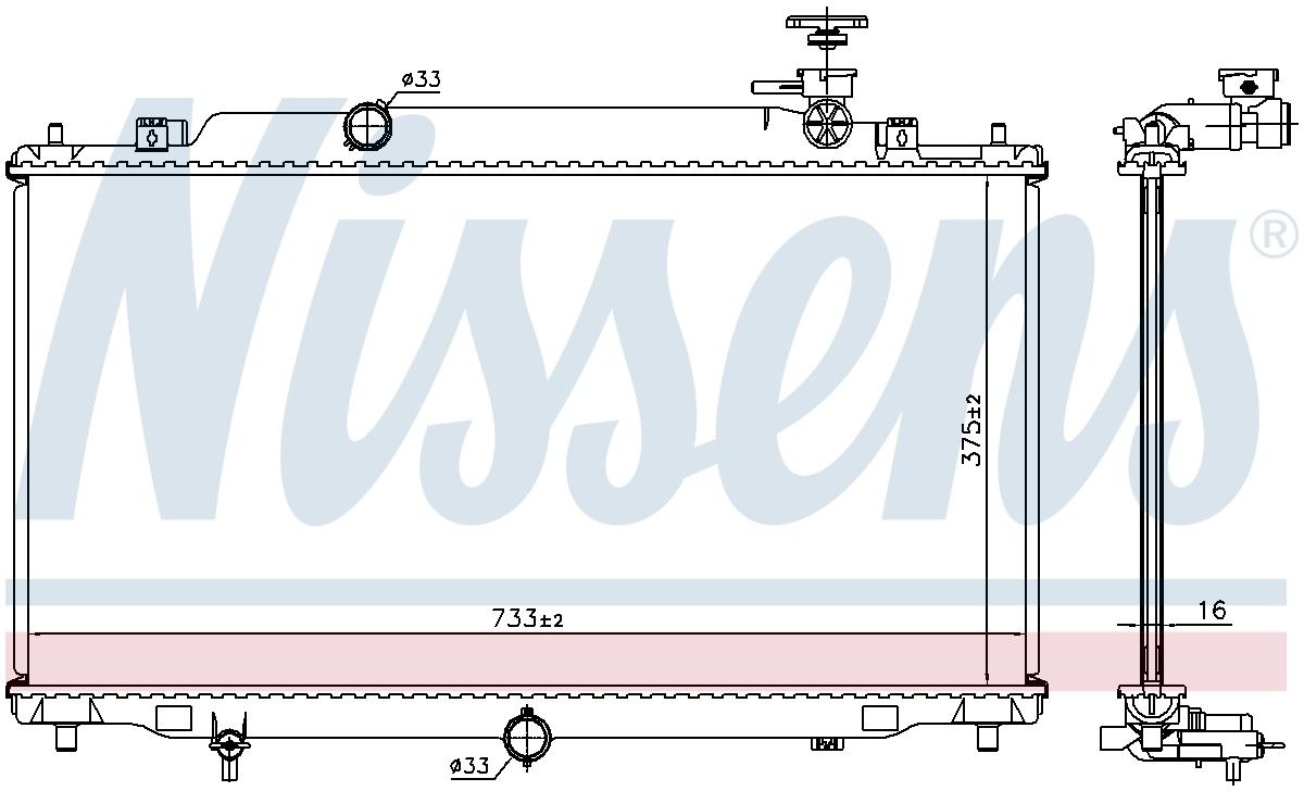 2021, 2020, 2019, 2018, 2017, 2016, 2015, 2014 Mazda 6 Radiator