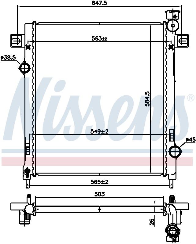 2012, 2011, 2010, 2009, 2008 Jeep Liberty Radiator