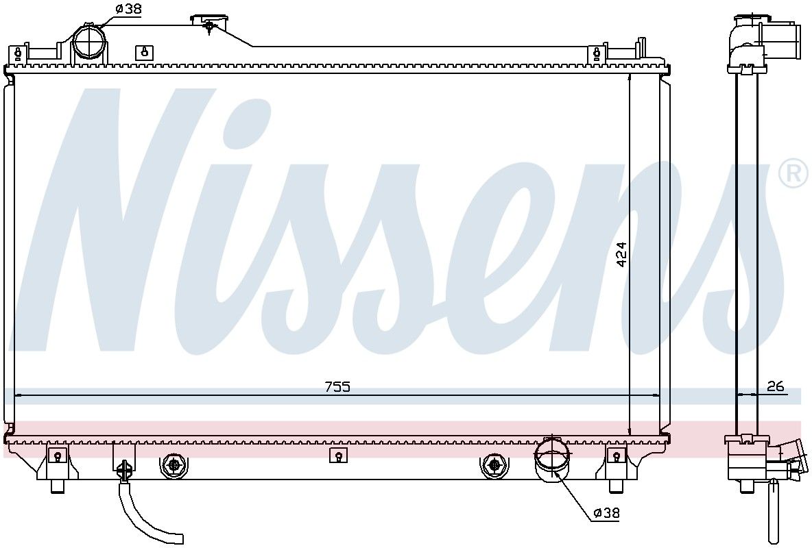 2006, 2005, 2004, 2003, 2002, 2001 Lexus LS430 Radiator