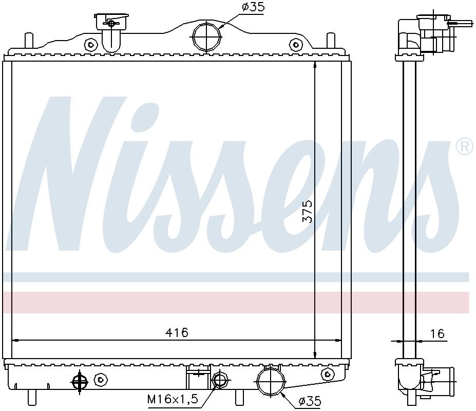 1994, 1993 Dodge Colt Radiator