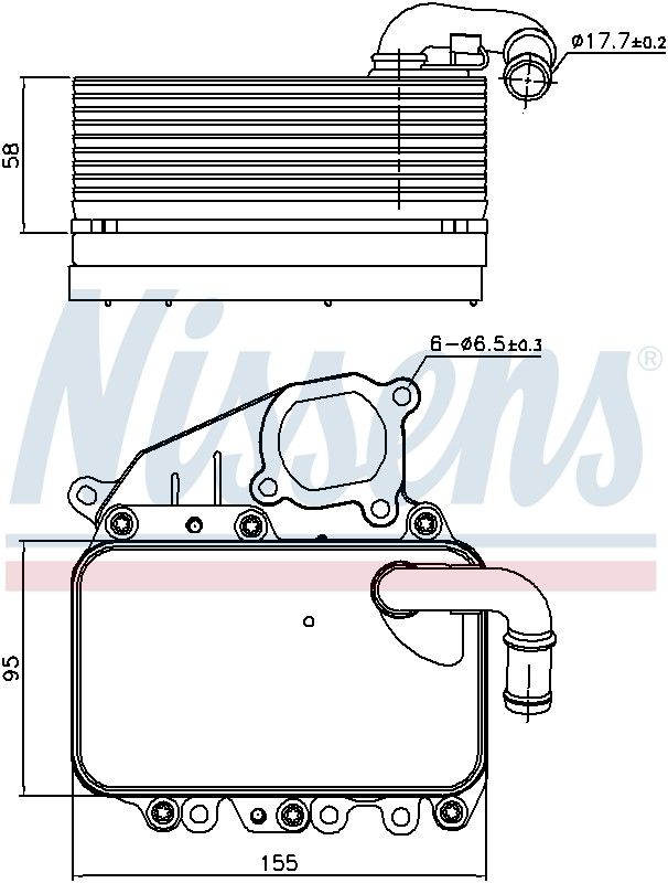 2016, 2015, 2014 Porsche Cayenne Quattro Engine Oil Cooler