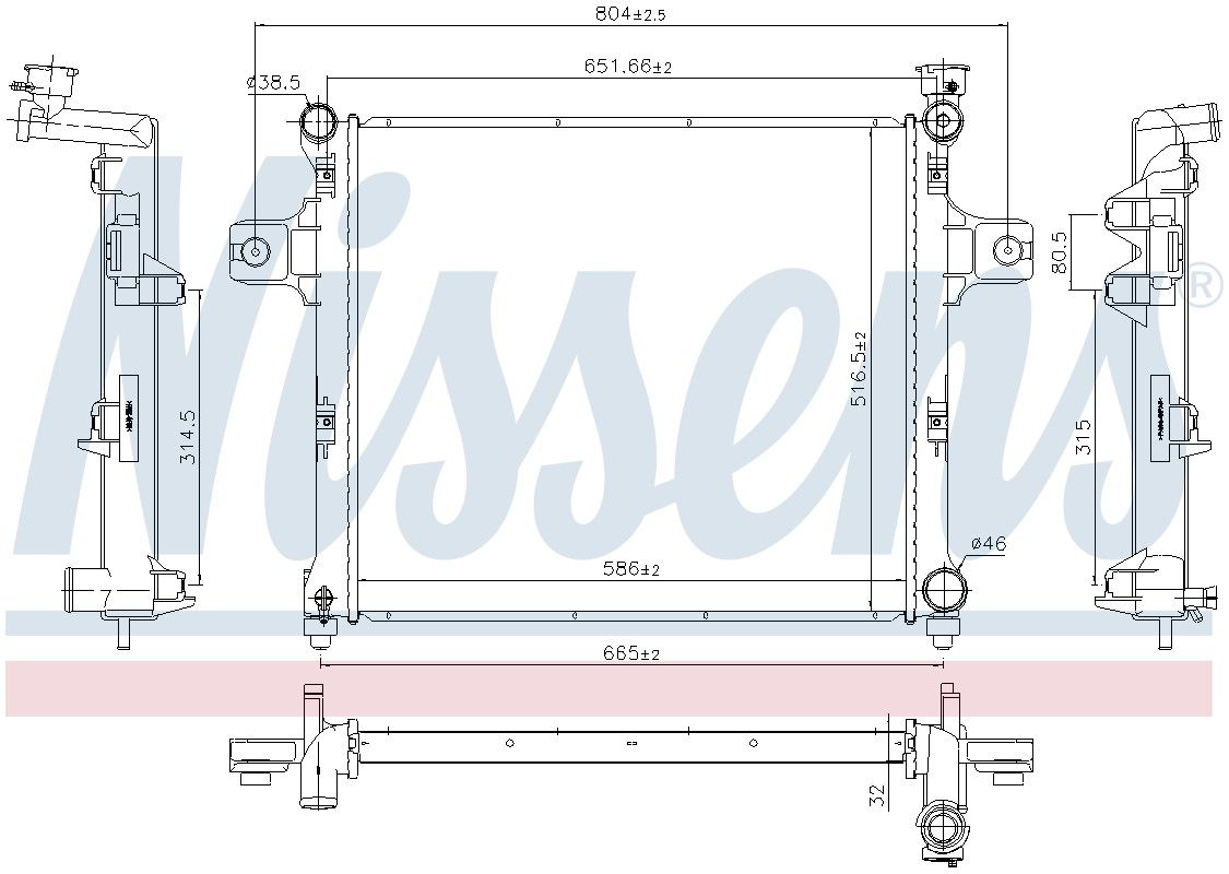2010, 2009, 2008, 2007, 2006 Jeep Commander Radiator